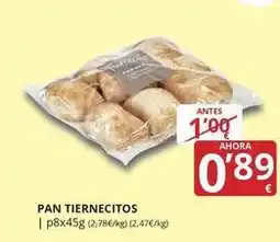 Supermercados MAS Pan tiernecitos oferta