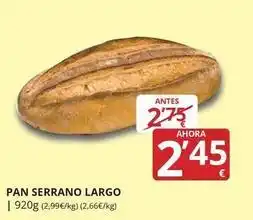 Supermercados MAS Campo largo - pan serrano largo oferta