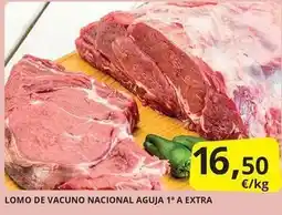Supermercados MAS Lomo de vacuno nacional aguja 1o a extra oferta