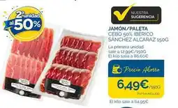 Supermercados La Despensa Sánchez alcaraz - jamon/ paleta cebo 50% iberico oferta