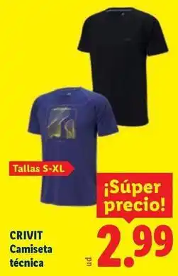 Ocine Crivit - camiseta técnica oferta