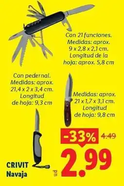 Ocine Crivit - navaja oferta