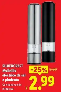 Silvercrest - molinillo eléctrico de sal o pimienta