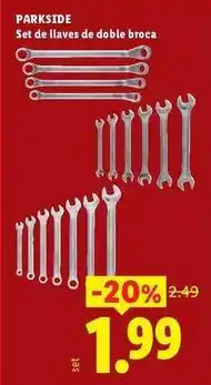 Parkside - set de llaves de doble broca