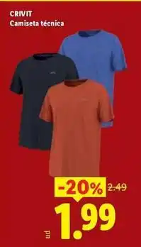 Ocine Crivit - camiseta técnica oferta