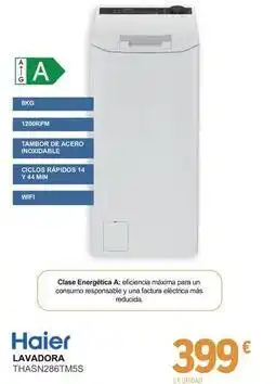 E.Leclerc Haier - lavadora thasn286tm5s oferta
