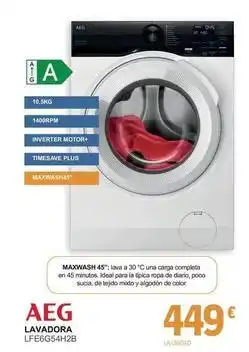 E.Leclerc Aeg - lavadora lfe6g54h2b oferta