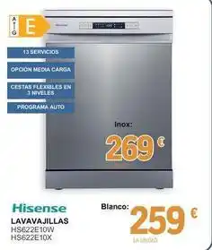 E.Leclerc Hisense - lavavajillas hs622e10w oferta