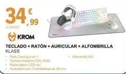 E.Leclerc Krom - teclado + ratón + auricular + alfombrilla oferta