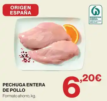 Hipercor Pechuga entera de pollo oferta