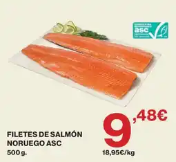 Hipercor Filetes de salmón noruego asc oferta