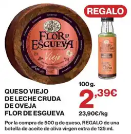 Supercor Flor de Esgueva queso viejo de leche cruda de oveja oferta