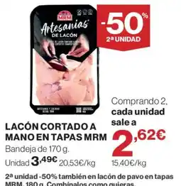 Supercor MrM lacón cortado a mano en tapas oferta