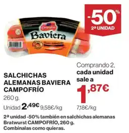 Supercor Campofrío salchichas alemanas baviera oferta