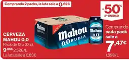 Supercor Mahou 0,0 rubia oferta