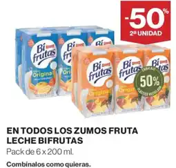 Supercor Bifrutas En todos los zumos fruta leche oferta