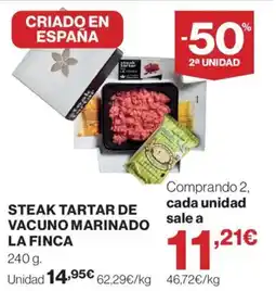 Supercor La Finca steak tartar de vacuno marinado oferta