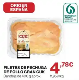 Supercor gran cuk filetes de pechuga de pollo oferta