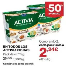 Supercor activia salud digestiva fibras y probioticos oferta