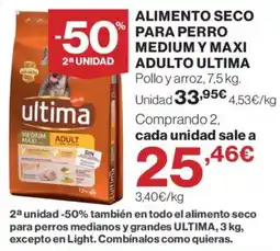 Supercor ultima alimento seco para perro medium y maxi adulto oferta