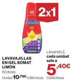 Supercor Somat lavavajillas en gel limón oferta