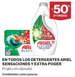 Supercor En todos los detergentes ariel sensaciones y extra poder oferta
