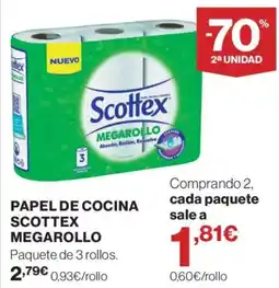 Supercor Scottex papel de cocina megarollo oferta