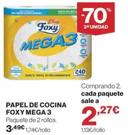 Supercor Foxy papel de cocina mega 3 oferta