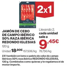Supercor Redondo Iglesias jamón de cebo de campo ibérico 50% raza ibérica oferta