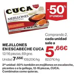 Supercor Cuca mejillones en escabeche oferta