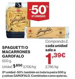 Supercor Garofalo spaguetti o macarrones oferta