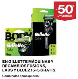 Supercor Gillette En máquinas y recambios fusion5, labs y blue2 oferta