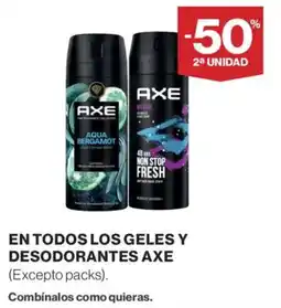 Supercor Axe En todos los geles y desodorantes oferta