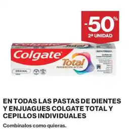Supercor En todas las pastas de dientes y enjuagues colgate total y cepillos individuales oferta