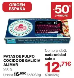 Supercor Alimar patas de pulpo cocido de galicia oferta