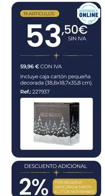 Caja cartón pequeña decorada