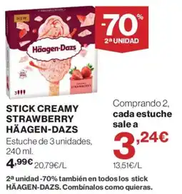 Supercor Häagen-Dazs stick creamy strawberry oferta