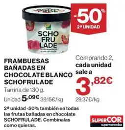 Supercor Schofrulade frambuesas bañadas en chocolate blanco oferta
