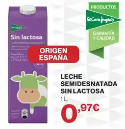 Supercor El Corte Inglés leche semidesnatada sin lactosa oferta