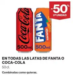 Supercor Fanta o Coca-Cola n todas las latas oferta