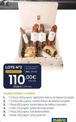 Makro Charcutería y otros oferta