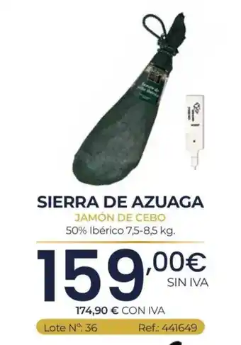 Sierra de Azuaga jamón de cebo