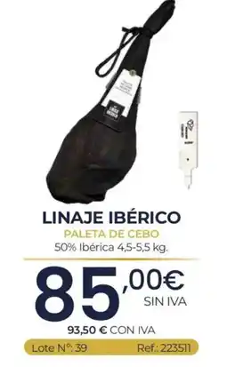 Makro Linaje Ibérico paleta de cebo oferta