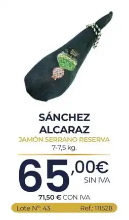 Makro sánchez alcaraz jamón serrano reserva oferta