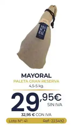 Makro Mayoral paleta gran reserva oferta