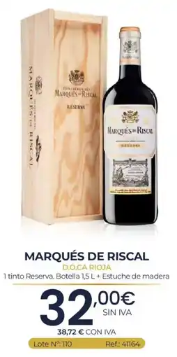Makro Marqués de Riscal tinto Reserva oferta