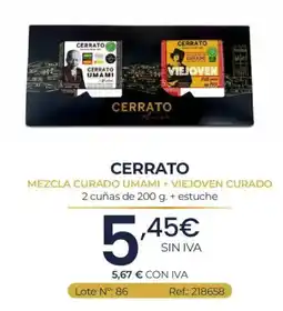 Makro Cerrato mezcla curado umami + viejoven curado oferta