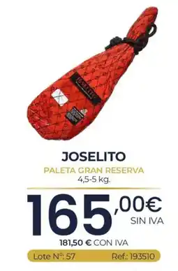 Makro Joselito paleta gran reserva oferta