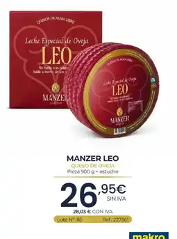 Makro Manzer leo queso de oveja oferta