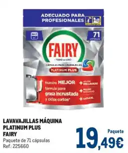 Makro Fairy lavavajillas máquina platinum plus oferta